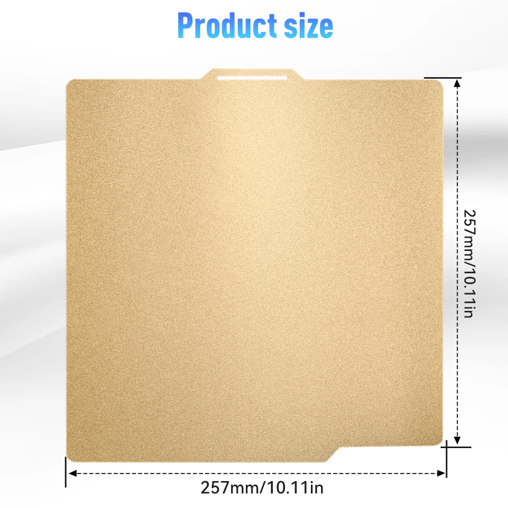 Para Bambu Lab A1 X1 P1P P1S 257*257MM placa de construcción PEI impresión de doble cara PEI hoja de acero de resorte texturizada pieza de impresora 3D - imagen 2