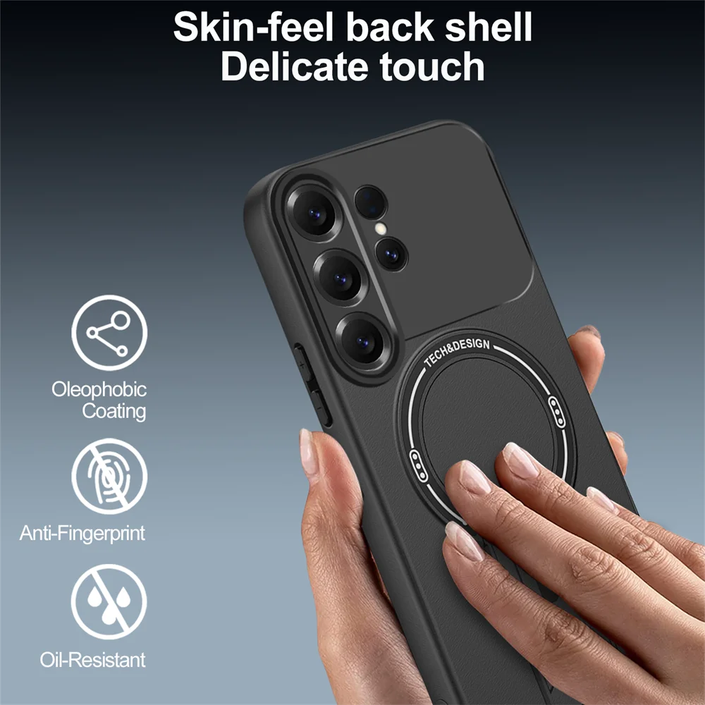 Funda de teléfono con soporte plegable magnético de lujo para Samsung S26 S25 Edge S24 Plus FE S23 S22 Ultra A56 A55 A54 A52 A16 A15 A12 - imagen 3