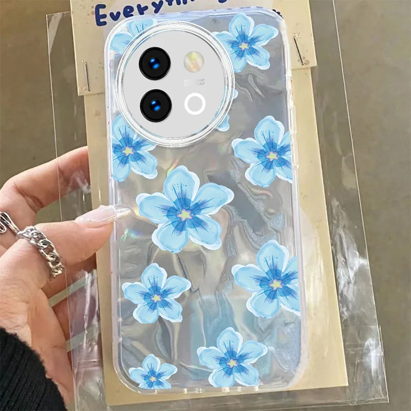 Funda con forma de flor de gato para Vivo V29 V40 Lite Y78 Y58 Y38 Y56 5G, funda para teléfono de PC con estampado gráfico bonito y colorido a la moda - imagen 4
