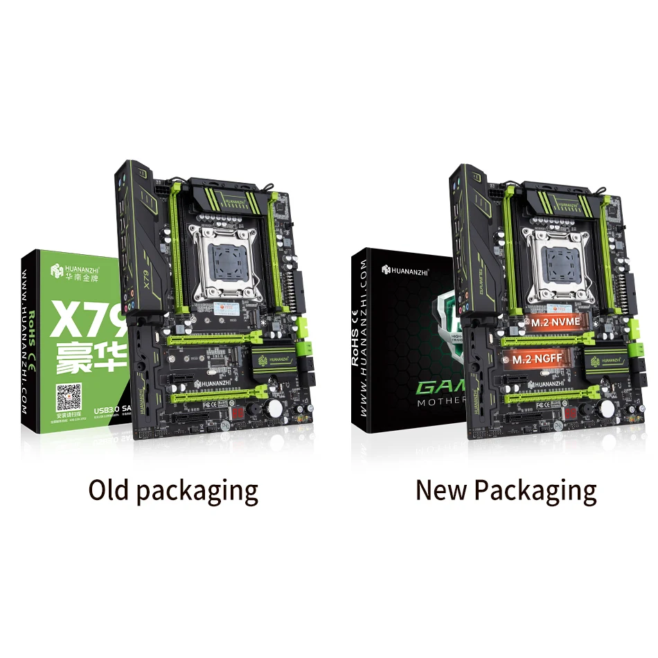 HUANANZHI-placa base X79 GREEN LGA 2011 XEON X79 con Intel E5 1650, puede usar el kit combinado de memoria DDR3, NVME, SATA, USB - imagen 2