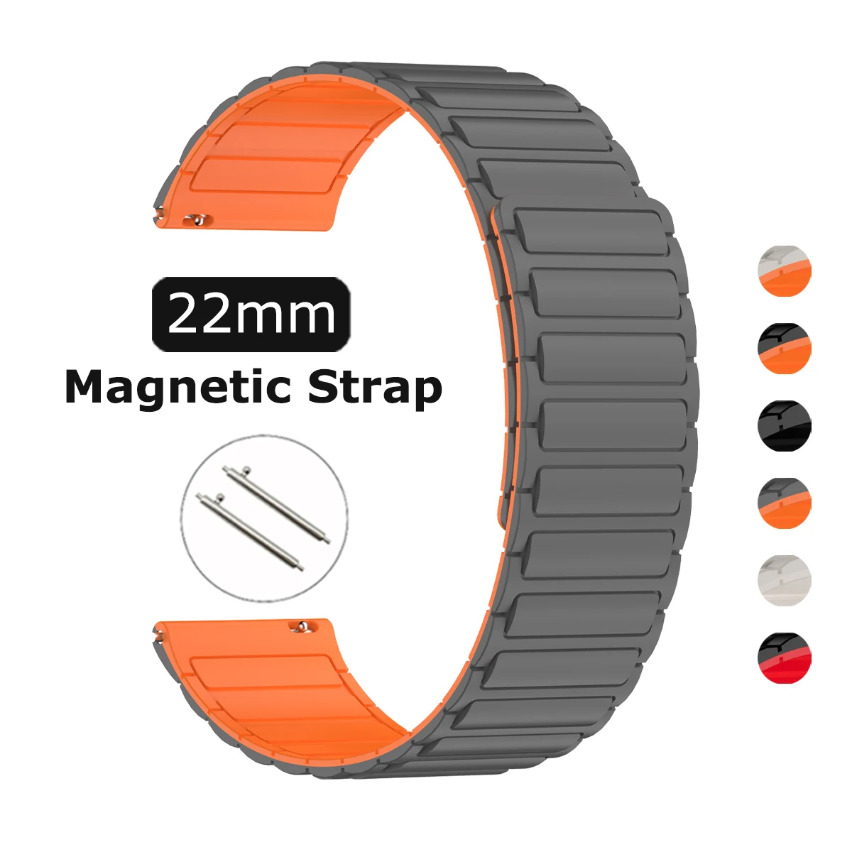 Correa de bucle magnético de 22mm para SUUNTO RUN/9 5 PEAK PRO/VERTICAL/OCEAN/PACE, pulsera de silicona para Xiaomi Watch S4/S3/S2/S1 Pro