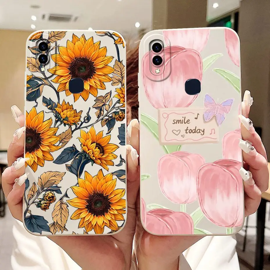 Para Vivo V9 Youth Y85 Z1i Z1 Lite funda protectora de teléfono para Vivo 1851 1723 1726 1727 fundas de silicona suave con bonito patrón