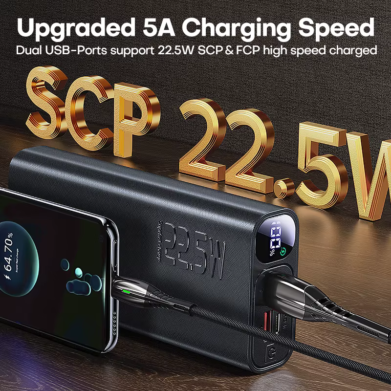 QOOVI Power Bank 20000mAh Carga Rápida - Batería Externa Compatible - imagen 4
