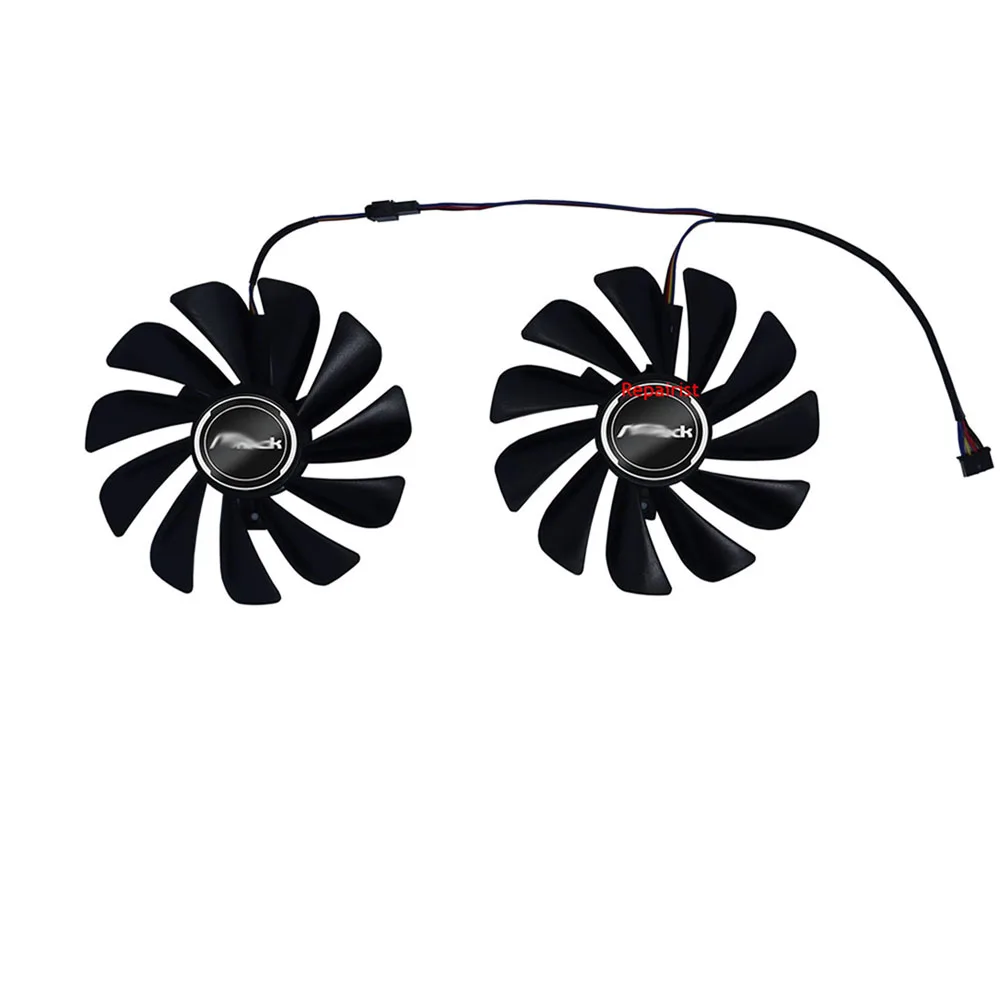 Ventilador de tarjetas de vídeo,para SHELI 51RISC RX5700 RX 5700 8GB, FDC10U12S9-C DIY,Enfriador de tarjetas gráficas GPU, Juego de 2 uds.