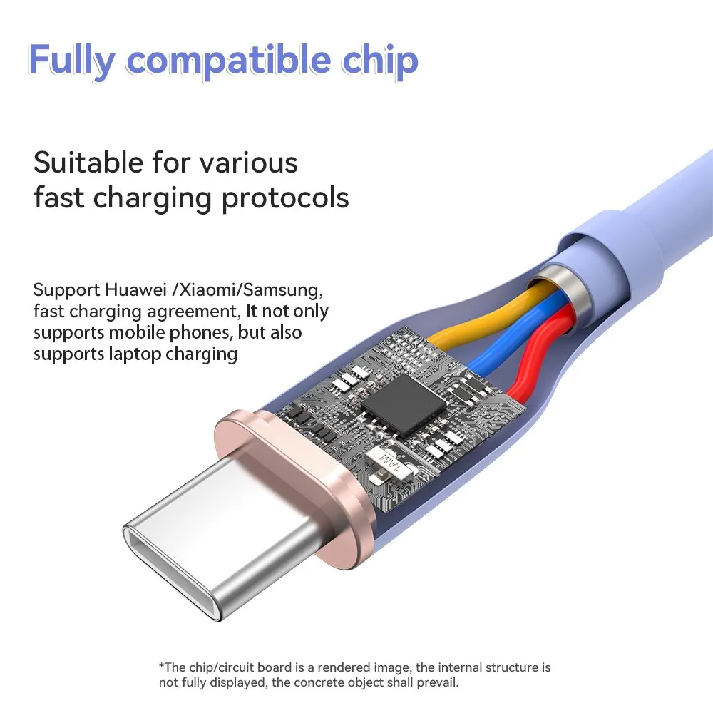 ASOMECH 2M 60W cable USB rápido tipo C cable de datos cargador rápido cable USB C para Samsung S21 S20 A51 Xiaomi Mi 10 - imagen 5