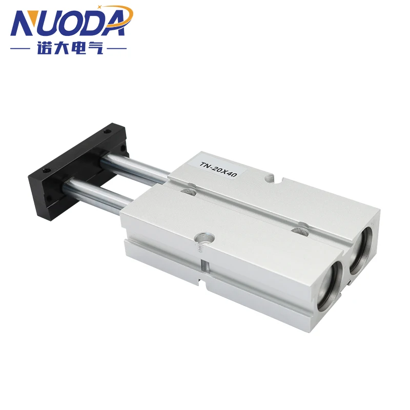 Cilindro neumático tipo TN de doble varilla, diámetro de aire de 10mm, 16mm, 20mm, 25mm, 32 carrera pequeña de aleación de aluminio 30 35 40 45 50 60 70 75mm - imagen 5