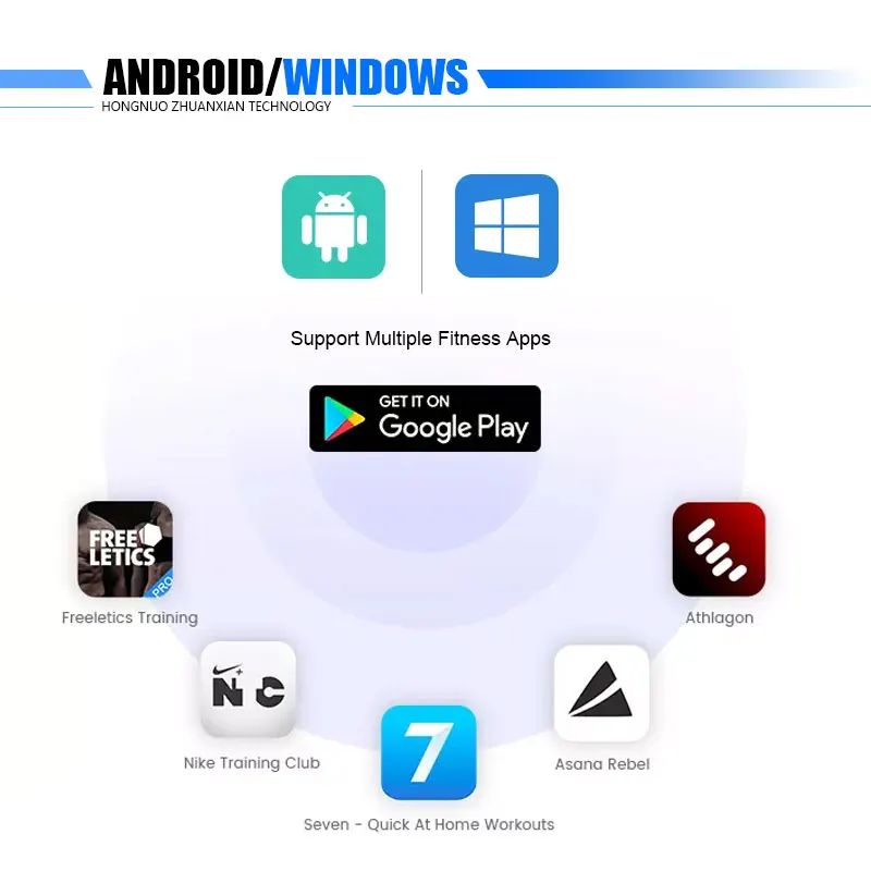 Espejo inteligente mágico del ejercicio del gimnasio de la aptitud de la pantalla táctil interactiva del piso del ejercicio Lcd elegante del deporte de encargo - imagen 5