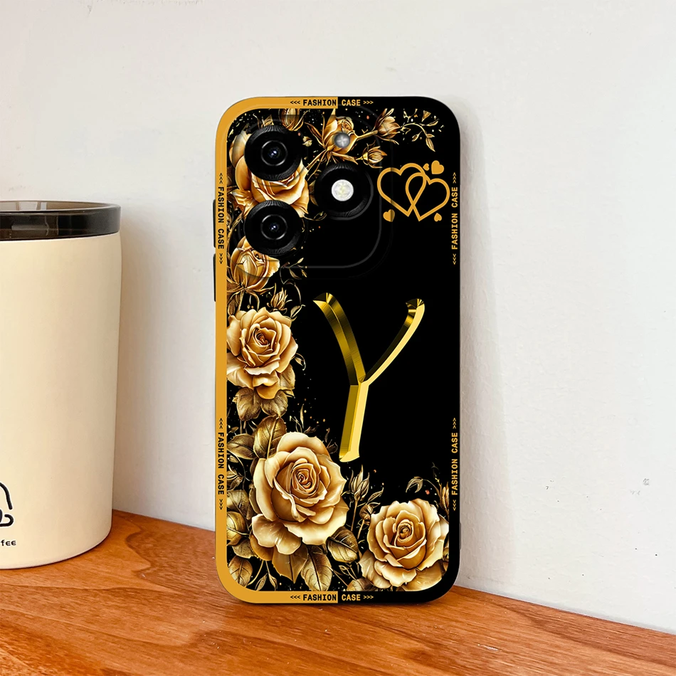 Para Infinix Smart 8 Pro Plus 8 HD funda de teléfono flores nombre letras funda protectora de alta calidad para Infinix Smart8 carcasa suave - imagen 3