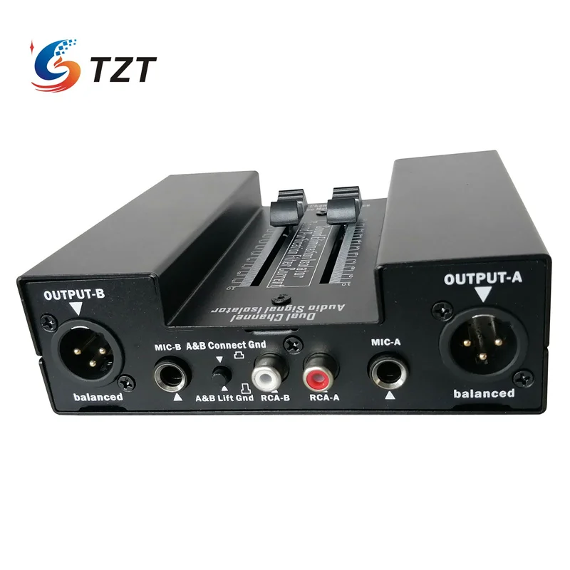 TZT LA2S-PRO Aislador de Audio Profesional Altavoz Medidor de Fase Procesador Digital Audio DI Box con Fader de Volumen de Doble Canal - imagen 4