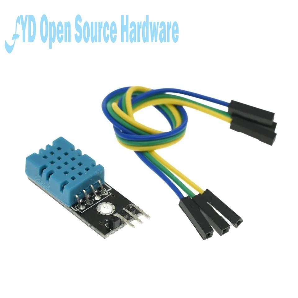 Módulo de Sensor de temperatura y humedad relativa DHT11 DC 3,3 V-salida de señal Digital 5V con Cable para DHT-11 de Kit Diy - imagen 2