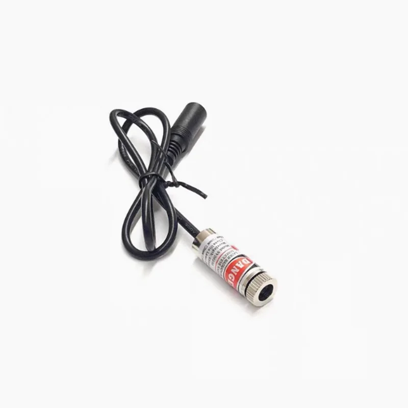Lámpara de posicionamiento láser ajustable en forma de cruz con forma de punto rojo de 12mm 650nm 5mW enchufe CC 3V 5V 9V 12V