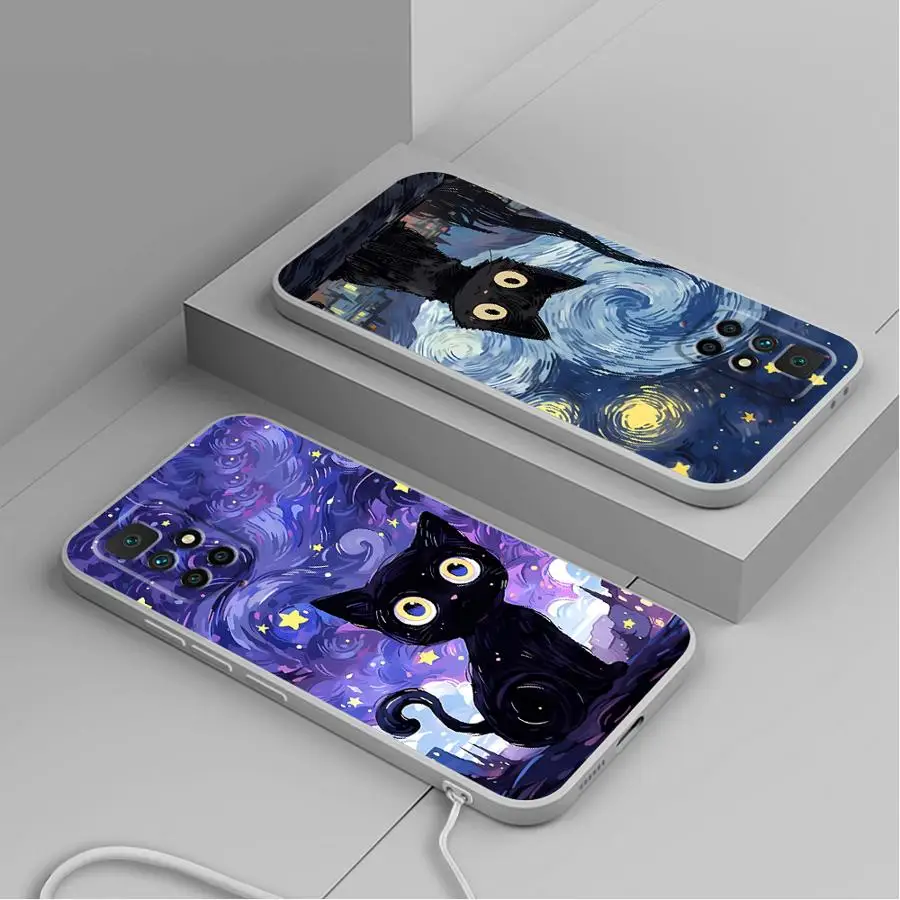 Funda blanda Van Gogh Art Cat para Xiaomi Redmi 14C K60 13C A3x A2 9 8 A1 10 12C K40 - imagen 3