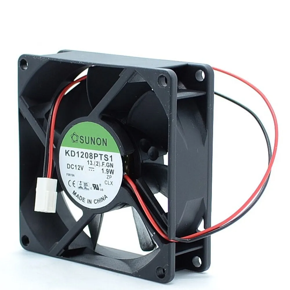 Ventilador de refrigeración de chasis para SUNON, fuente de alimentación de baja corriente, KD1208PTS1, 80x80x25mm, 8025, 8CM, 12V, 1,9 W - imagen 3