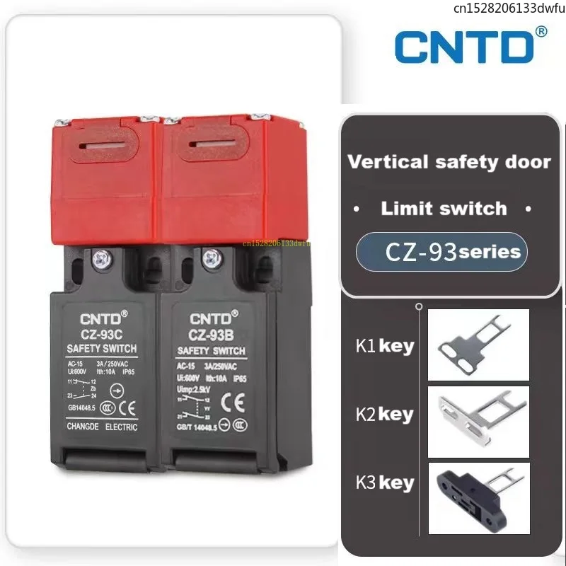 CNTD Interruptor de puerta de seguridad CZ-93B 93C Interruptor de límite Llave K1 K2 K3 Cerradura de alimentación - imagen 2