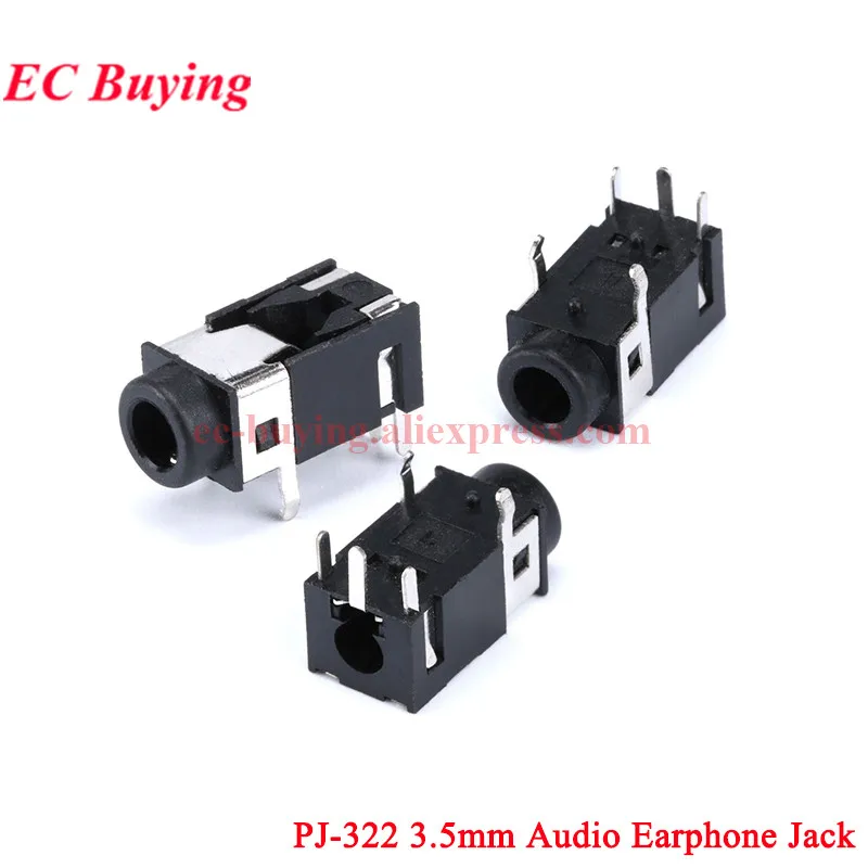 PJ-320D 322 301M 327A 307 3F07 325 215-5P 317 0357-5P 3,5mm auriculares estéreo Jack enchufe Audio conector de auriculares macho a hembra - imagen 5
