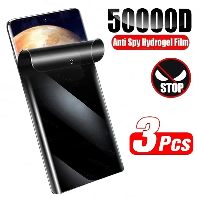Película de hidrogel de privacidad para Samsung A56 5G A55 A54 S24 Ultra S25 FE A16 S23 S22 Plus A15 A06 A36 A35 A26 A25 A05s Protector de pantalla