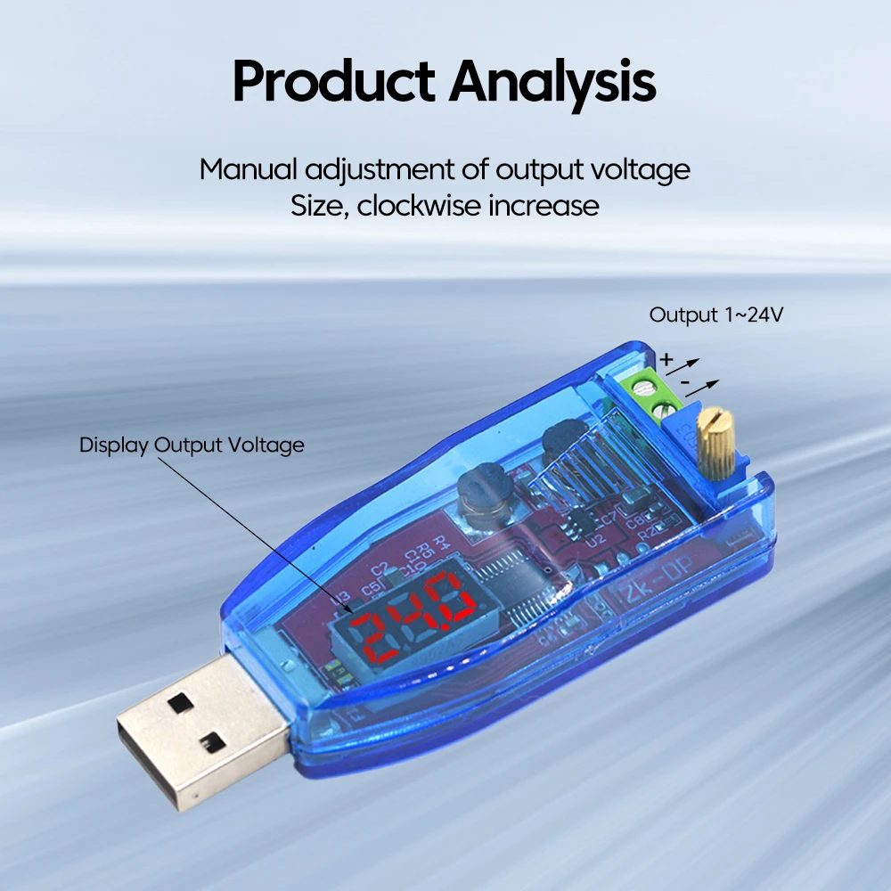Módulo de fuente de alimentación reductor/abajo USB de 5V a 3,3 V 9V 12V 24V LED DC-DC Boost Buck convertidor salida 1,0 V-24V potenciómetro ajustable - imagen 4