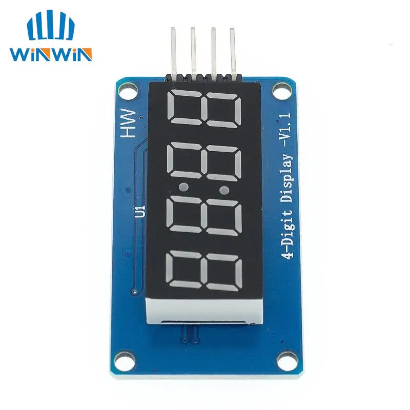 Módulo de pantalla LED Digital TM1637 de 4 Bits para arduino, 7 segmentos, reloj de 0,36 pulgadas, tubo de ánodo rojo, paquete de placa controladora de cuatro series, 1 piezas - imagen 4