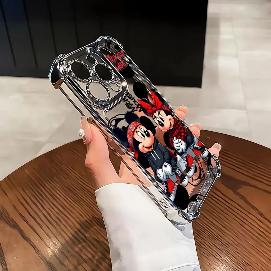Funda transparente para Apple iPhone 15 13 16 XR 11 14 Pro 16Plus XS MAX 15Pro Max 11Pro 12 Disney Mickey Minnie Mouse Cool - imagen 5