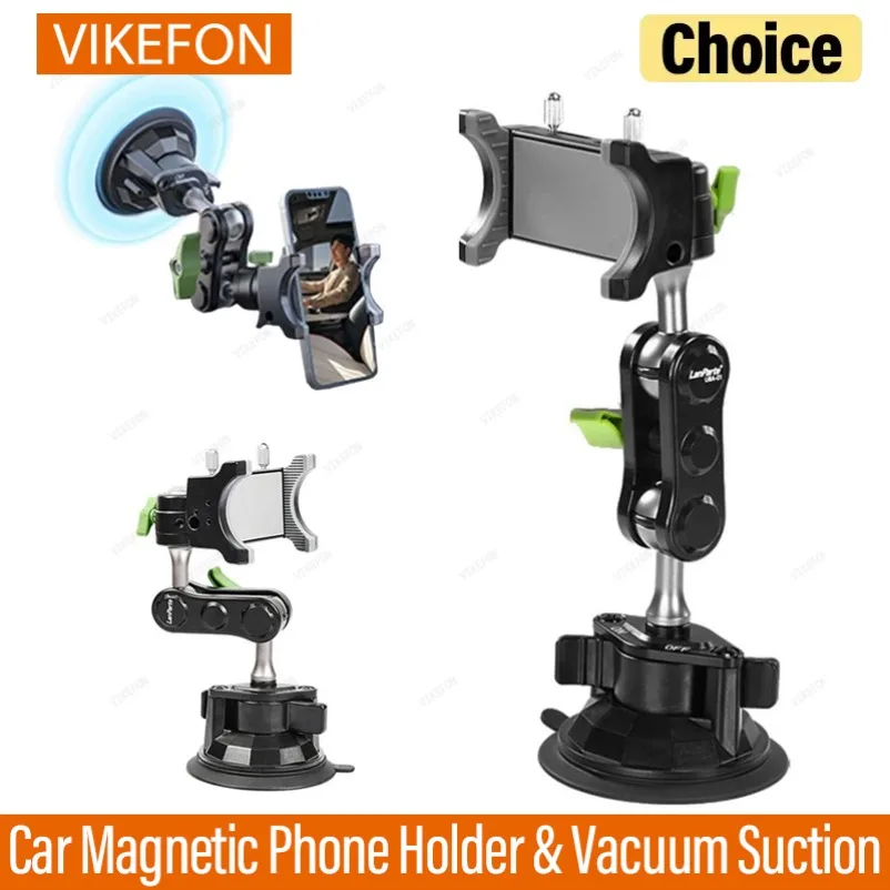 Soporte magnético Universal para teléfono de coche, ventosa de vacío, soporte para teléfono móvil, ajuste de rueda para protector contra la lluvia/gimnasio/soporte de espejo