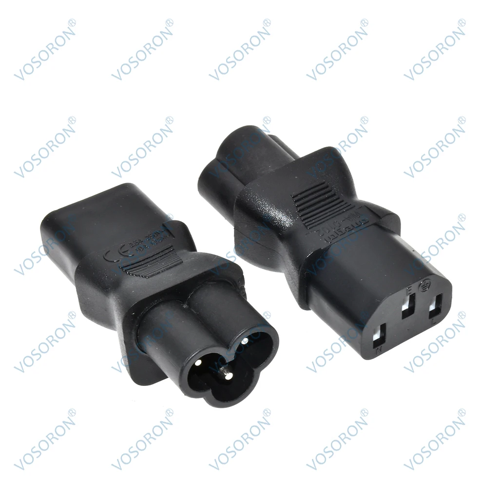 IEC 320 C13 hembra a C6 macho convertidor de enchufe de hoja de trébol de 3 pines adaptador de corriente alterna - imagen 5