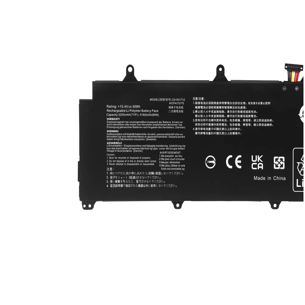 Nueva batería de ordenador portátil 15,4 V 50WH C41N1712 para For Asus GX501 GX501Vl GX501GI GX501G GX501GM GX501GS GX501VSK GX501VS-XS710B200- 02380100 - imagen 2