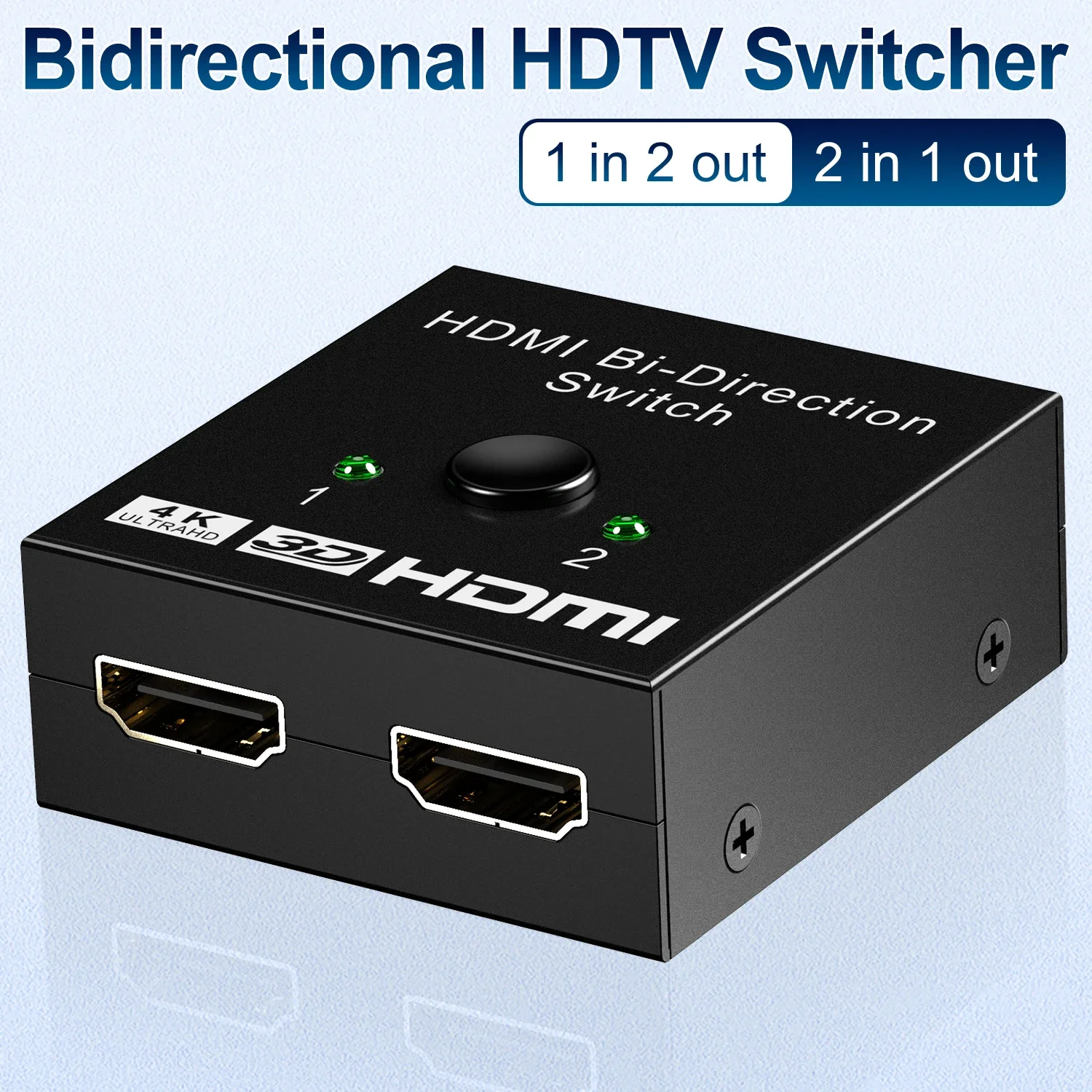 ZOERAX 2 en 1 salida 4K HDMI Switch o 1to2 HDMI Splitter 2.0 divisor/switcher bidireccional selección Manual para PS4 - imagen 2