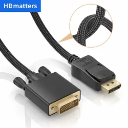 Cable DisplayPort a DVI Trenzado Premium – Conversor de Vídeo