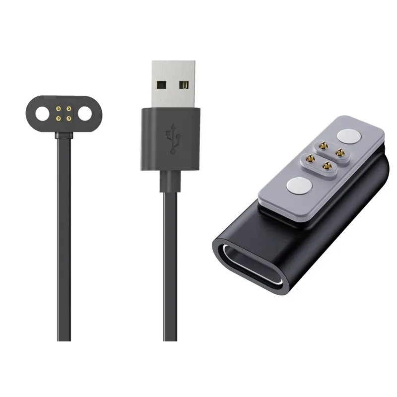 Cable adaptador de cargador de auriculares de repuesto, Cable de cargador USB de 5V, adaptador magnético usb c, carga para auriculares Mojawa Run Plus