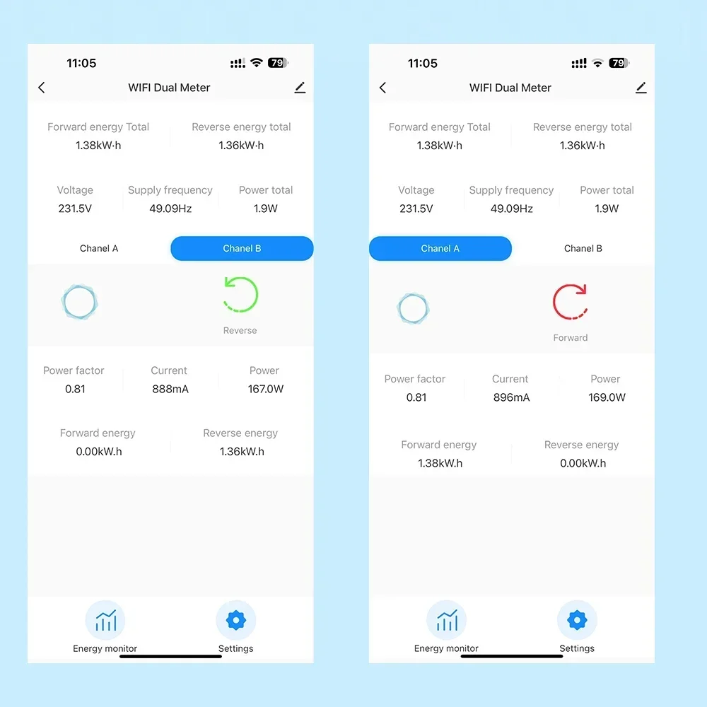 Medidor de energía inteligente Tuya con Wifi, Sistema Solar PV, consumo de producción de energía, monitoreo bidireccional, Control por aplicación, 100A - imagen 2