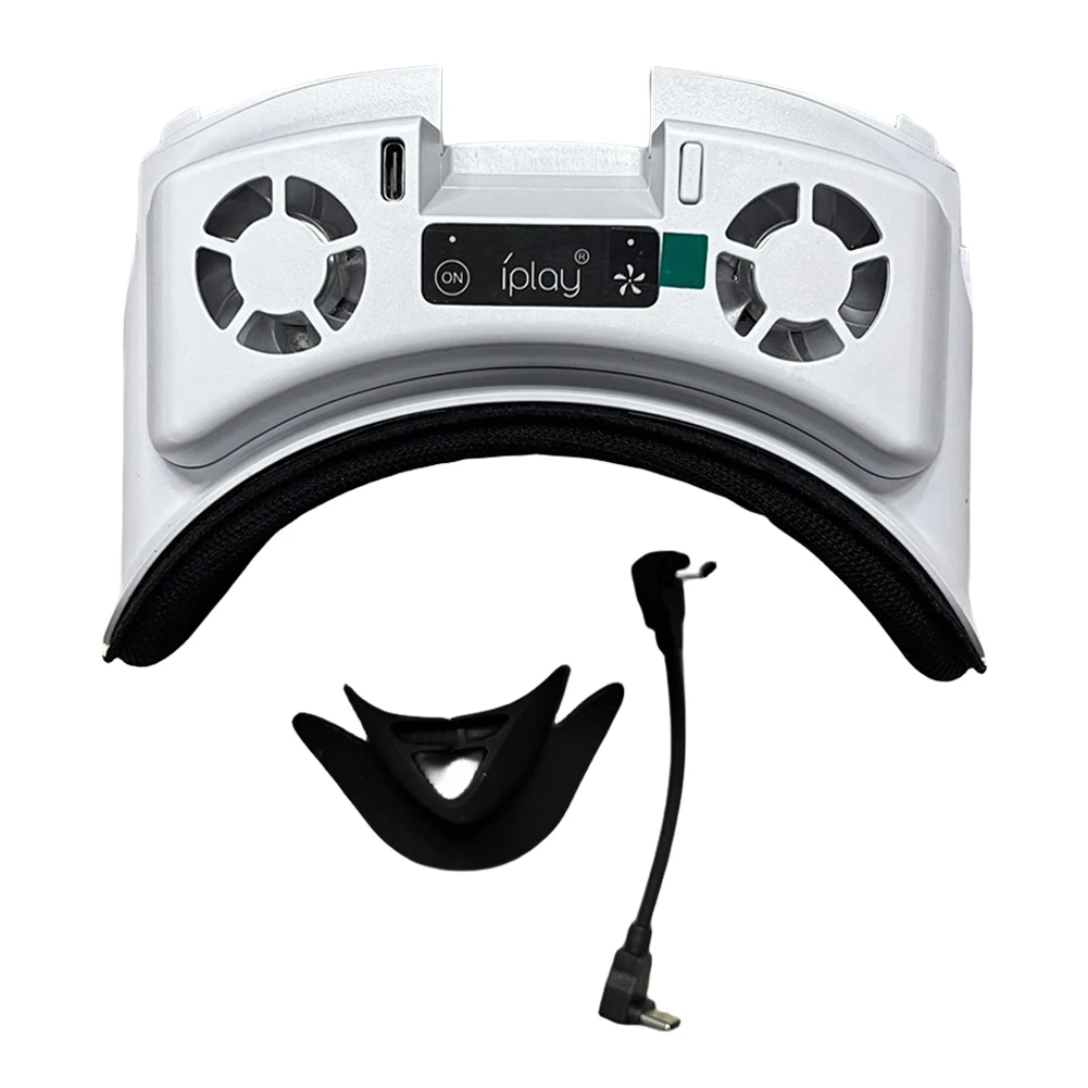 Cubierta facial con ventilador de refrigeración, máscara fría recargable con luz RGB con almohadilla nasal antifugas para accesorios Meta Quest 3 - imagen 2