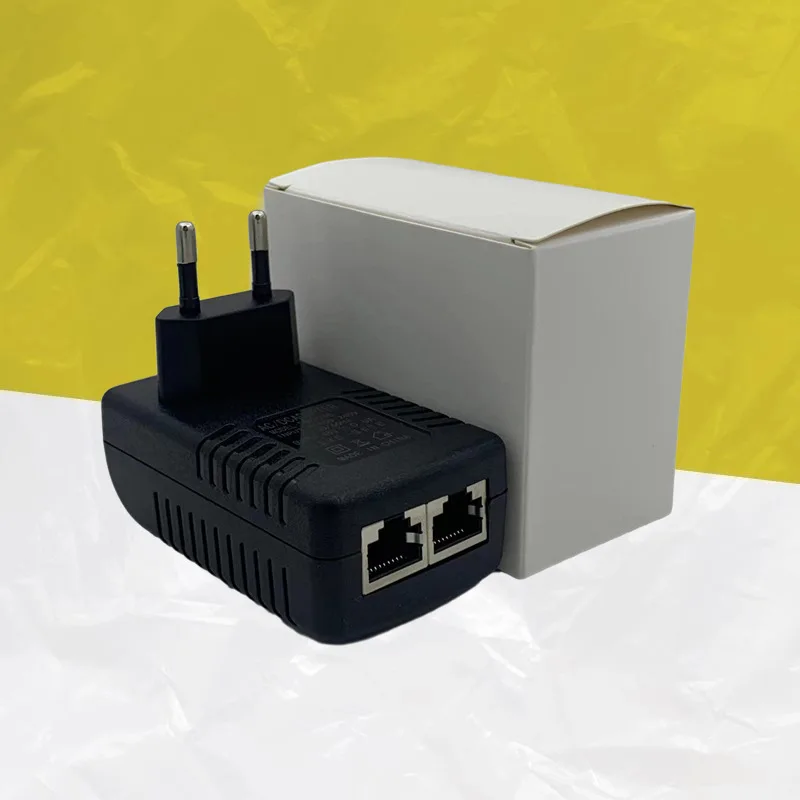 Inyector POE de 1000Mbps, 48V, 24V, 24W, enchufe UE EE. UU. para cámara IP CCTV, fuente de alimentación, adaptador Ethernet, teléfono AP, 1 Uds. - imagen 5
