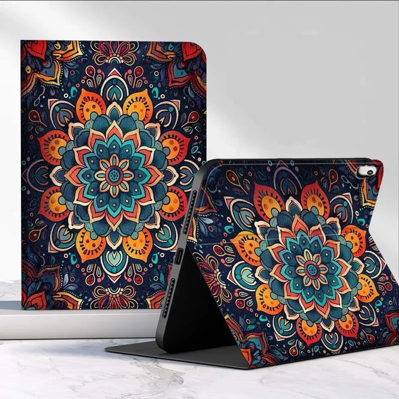 Funda de lujo con Mandala para iPad Pro Mini 1, 2, 3, 4, 5, 6, 7, 7. a generación, 12,9, 10,5, 13, 11, 7,9, 8,3, M4 pulgadas - imagen 2