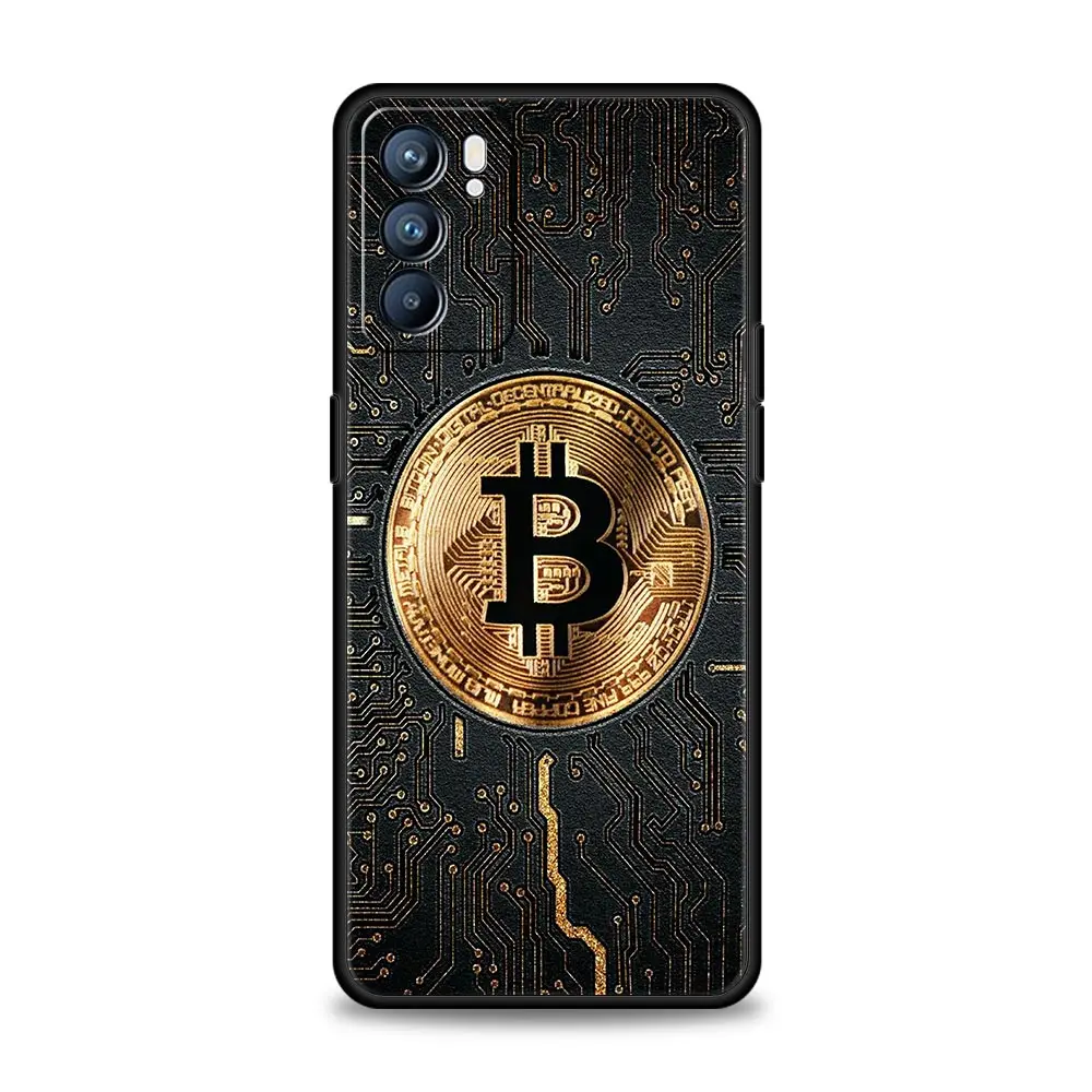 Funda de teléfono para Oppo Reno13 Reno12 Reno11 F Reno10 Pro A54 A53 A95 A76 A74 A57 A98 A80 A79 5G A78 4G, funda de lujo Bitcoin B - imagen 5
