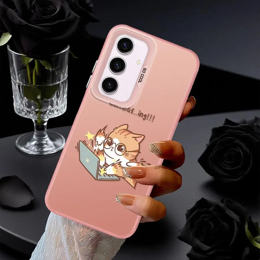 Funda trasera de teléfono con diseño de gato de trabajo de dibujos animados para Xiaomi Poco X5 C50 F3 GT C51 X3 Pro F4 X3 NFC - imagen 3