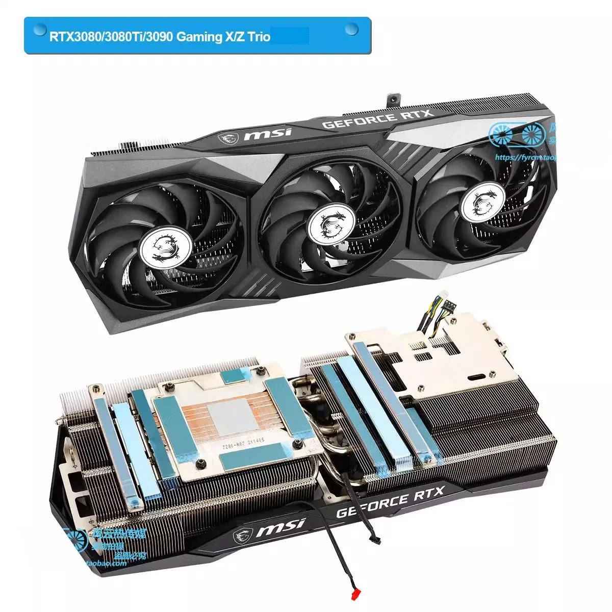 Radiador MSI GPU para MSI RTX3060Ti 3070 3080 3080Ti 3090 3090Ti GAMING X/Z TRIO tarjeta gráfica - imagen 4
