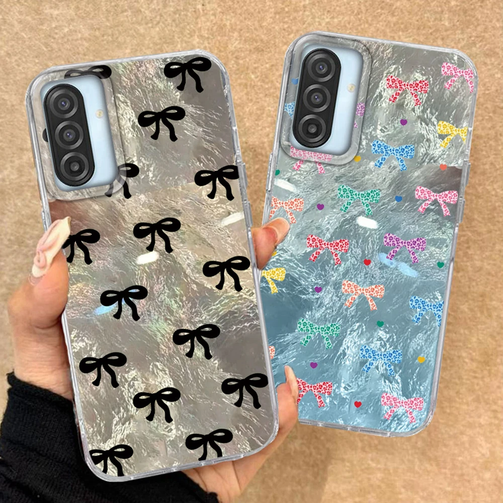 Para Samsung Galaxy A17 A56 A54 A34 A16 A15 A07 A36 A57 A26 A37 A06 A14 A24 A53 coreano INS Bowknot Cirular puntos cubierta de la caja del teléfono - imagen 2