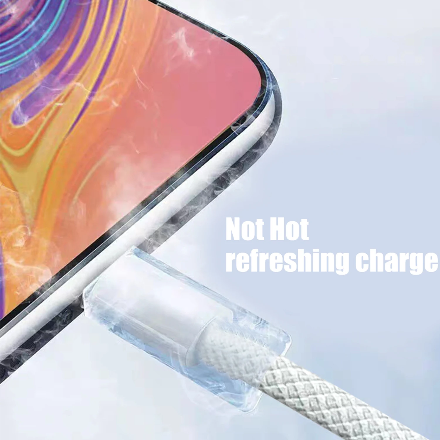 Cable trenzado doble tipo C de 100W, línea de carga rápida para iPhone 17 Air Pro MAX USB-C, Cable cargador de Cable de datos de carga rápida - imagen 4