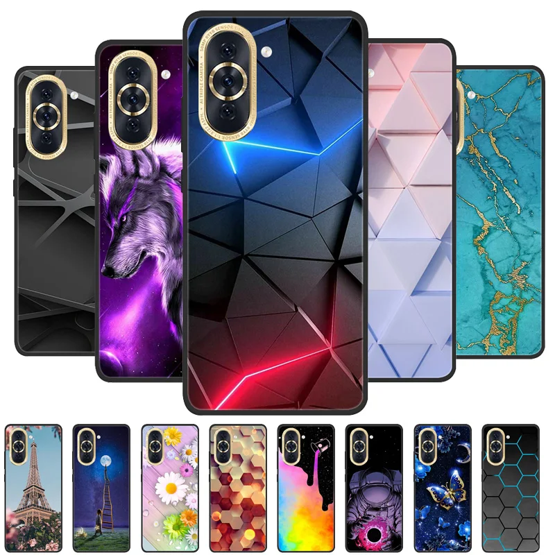 Funda trasera de silicona suave para Huawei Nova 10, carcasa negra de TPU suave para Huawei Nova 10 Pro, carcasa Coque Nova10 Pro 10SE