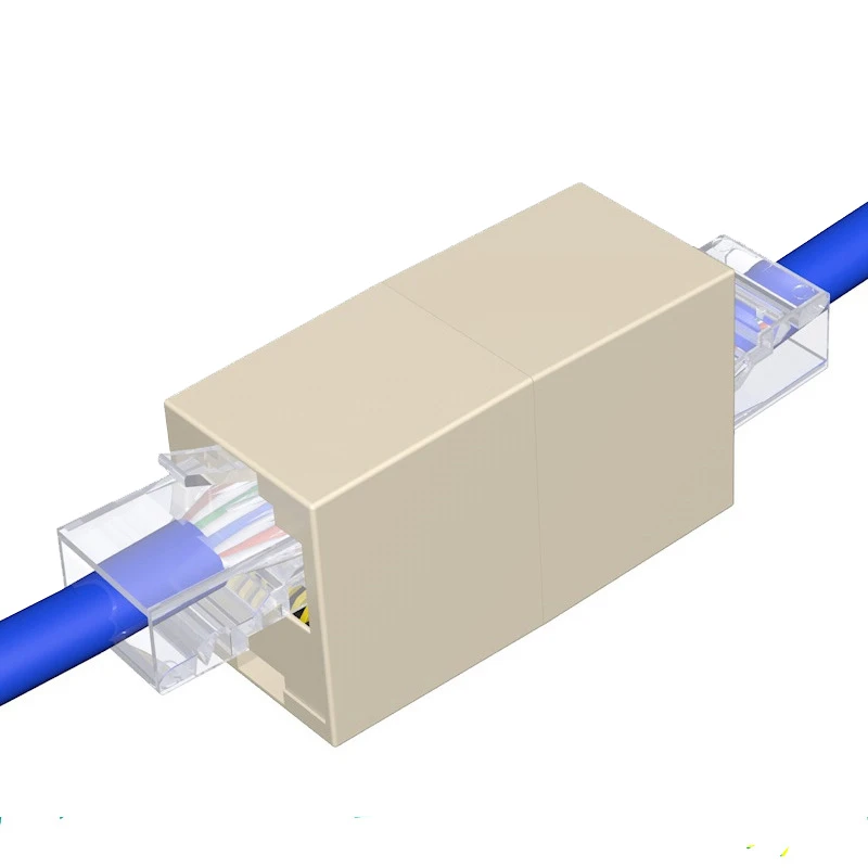 Adaptador de extensión de madre a madre 8P8C, adaptador de conector LAN, extensor de acoplador, conector recto Ethernet RJ45 - imagen 2