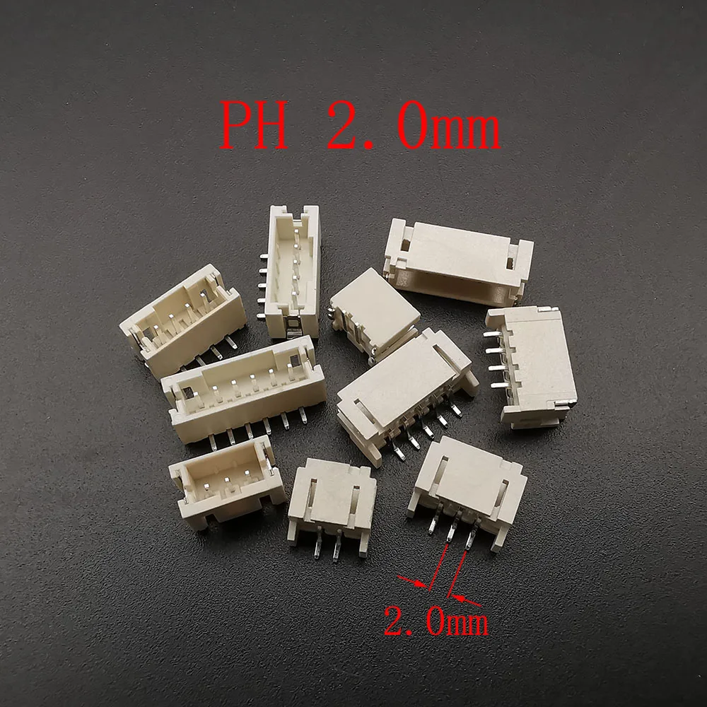 10 Uds XH 2,54/PH 2,0/ZH 1,5/JST 1,25mm/SH 1,0mm paso 2/3/4/5/6 pines carcasa de enchufe macho conector SMD Horizontal/Vertical - imagen 5