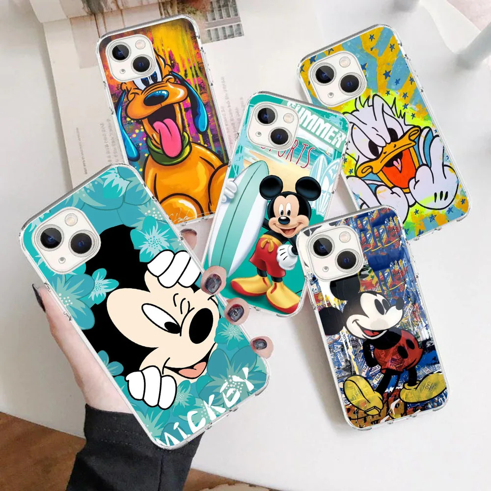 Funda de silicona suave para VIVO Y21 Y21S Y33S Y53 Y35 Y22S Y16 Y02S Y01 X80 V25 Pro MK-40 Mickey Doodle - imagen 2