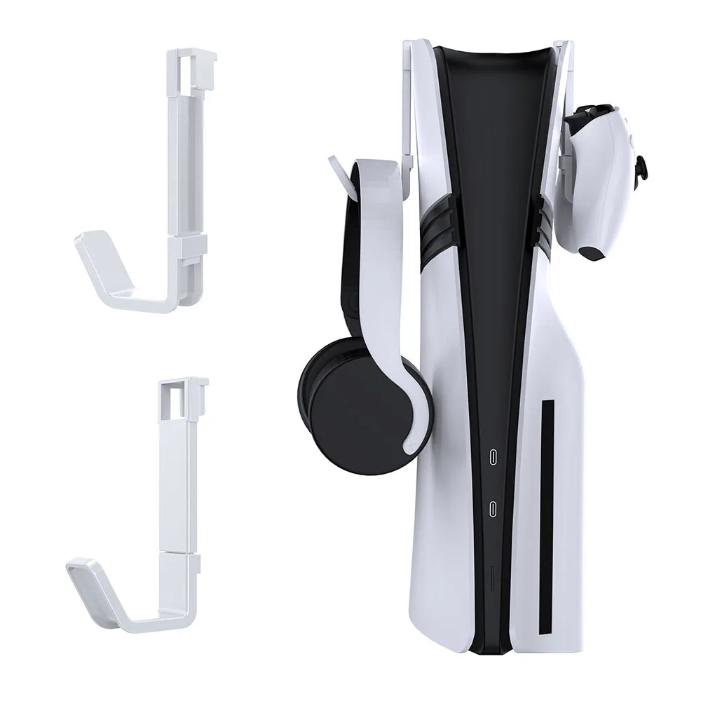 Soporte de controlador de juego para PS5/PS5 Slim/PS5 Pro, gancho de exhibición para auriculares, estante para mando de juegos PS VR VR2 para Playstation 5, 2 uds.