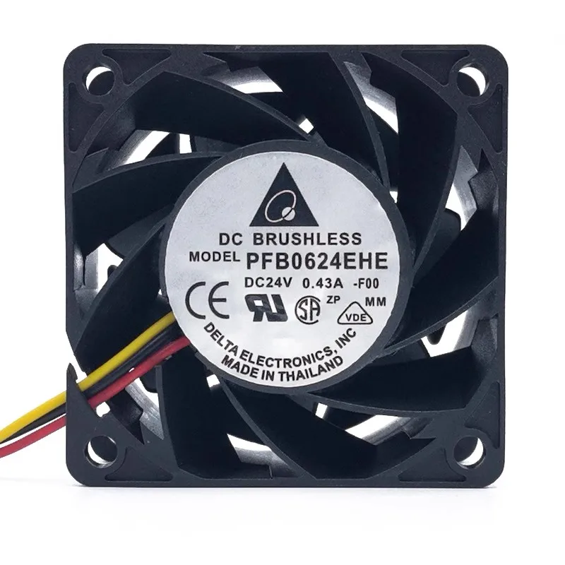 Nuevo original 6038 6CM 24V 0.43A PFB0624EHE DC convertidor de frecuencia ventilador de refrigeración de doble rodamiento de bolas - imagen 3
