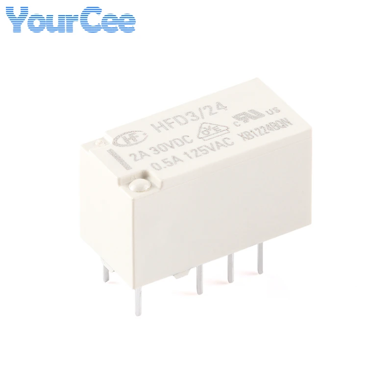 2 uds relé de señal HFD3 HFD3-3 HFD3-5 HFD3-12 HFD3-24 DC 3V 5V 12V 24V 8 pines inserción directa - imagen 5