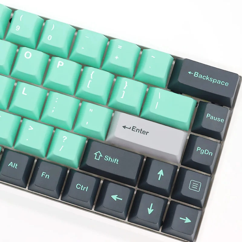 Juego de teclas OGCO azules y verdes de 126 teclas, perfil de cereza, tapa de tecla de sublimación de tinte PBT para teclado mecánico MX Switch - imagen 4