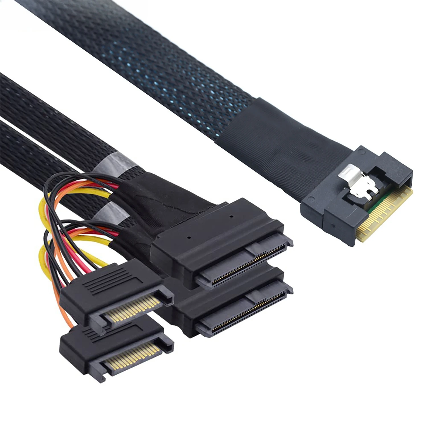 Enchufe antiobjetos todo incluido Slimline SFF-8654 8i 74P a 2 *SFF 8639 U. 2 + 15P Cables Longitud Opcional 0.5M 0.8M 1M - imagen 4