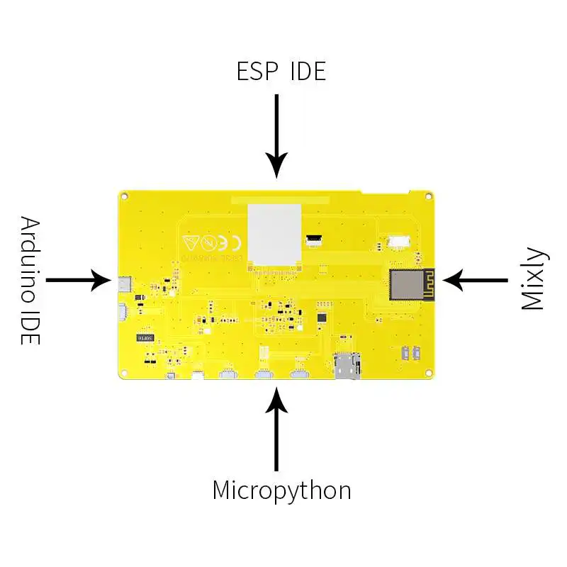 ESP32-S3 Pantalla inteligente de 7 ", módulo TFT LCD RGB de 7,0 pulgadas, pantalla táctil capacitiva, 8M, PSRAM, 16M de Flash ESP32-8048S070C - imagen 5