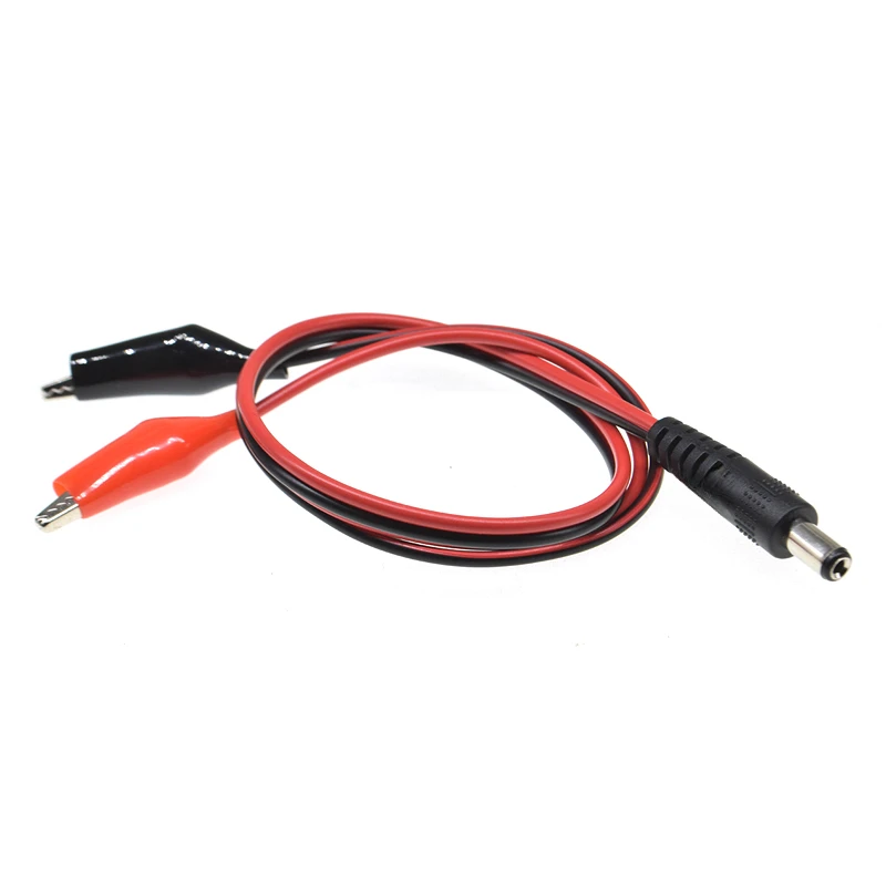 Conector Jack macho/hembra CC, pinzas de cocodrilo, Cable de alimentación de 12V a 2 pinzas de cocodrilo conectadas, voltaje 5,5x2,1mm - imagen 2