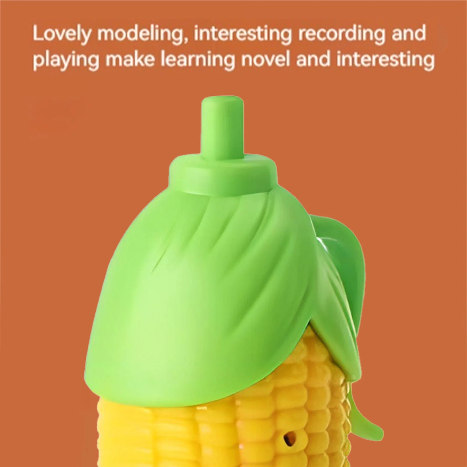 Lindo dispositivo grabador en forma de maíz, bolígrafo de escritura suave para niños, bolígrafo grabador de voz, suministros escolares - imagen 2
